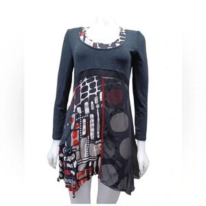 Joseph Ribkoff Long Sleeve Scoop  Neck Dress Tunic Size 10